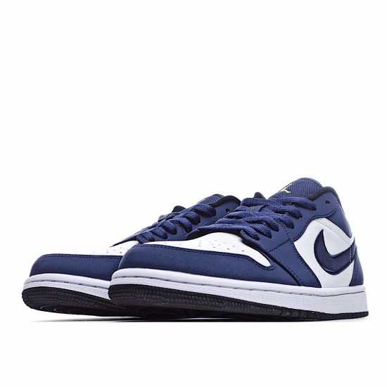 Air Jordan 1 Low Modrý Bílý běžecké boty 553558 405 Pánské a dámské AJ1 teniska Jordan