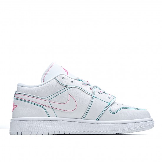 Air Jordan 1 Low GS Růžový běžecké boty AJ1 teniska 554723 101 dámskés Jordan