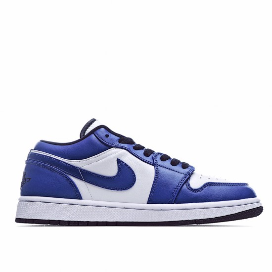 Air Jordan 1 Low Bílý Modrý běžné boty 553558 124  Pánské a dámské AJ1 teniska Jordan