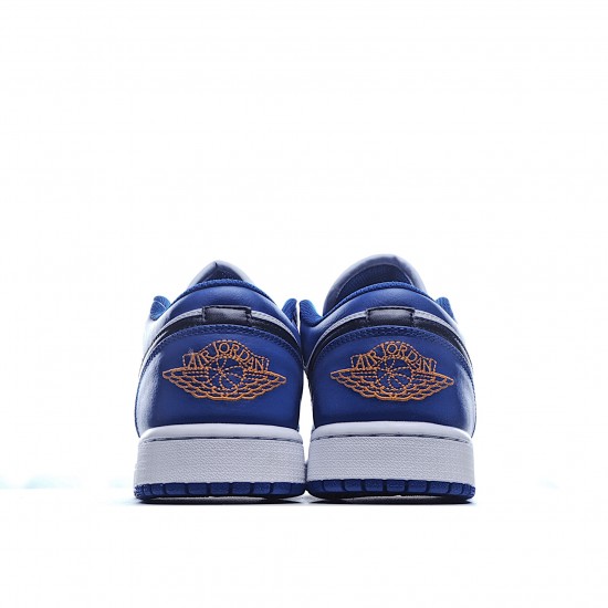 Air Jordan 1 Low Bílý Modrý běžecké boty 553558 401 AJ1 teniska Pánské a dámské Jordan