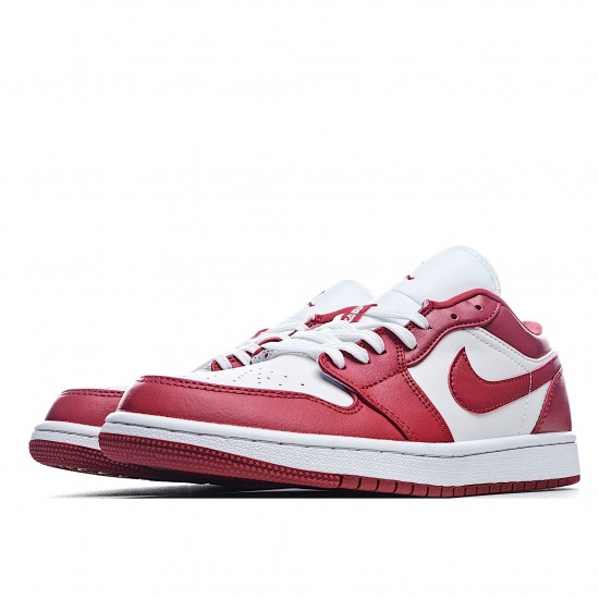 Air Jordan 1 Low Whtie Červené běžecké boty 553558 611 Pánské a dámské AJ1 teniska Jordan