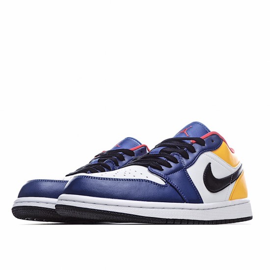 Air Jordan 1 Low Žlutá Černá Bílý Modrý Jordan 553558 123 AJ1 teniska Pánské a dámské běžecké boty