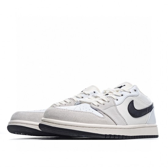 Air Jordan 1 Low Béžový Bílý Černá DC3533-102 Pánské a dámské běžné boty