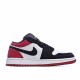 Air Jordan 1 Low Černá Toe 553560-116 Pánské a dámské běžné boty