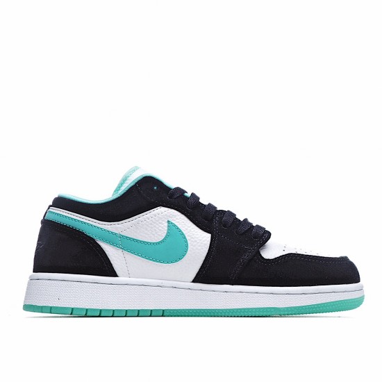 Air Jordan 1 Low Černá Bílý Modrý CQ9828-131 Pánské a dámské běžné boty