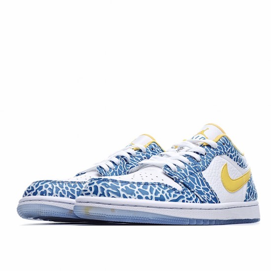 Air Jordan 1 Low Modrý Žlutá Bílý běžecké boty 309192 172 AJ1 teniska Pánské a dámské Jordan