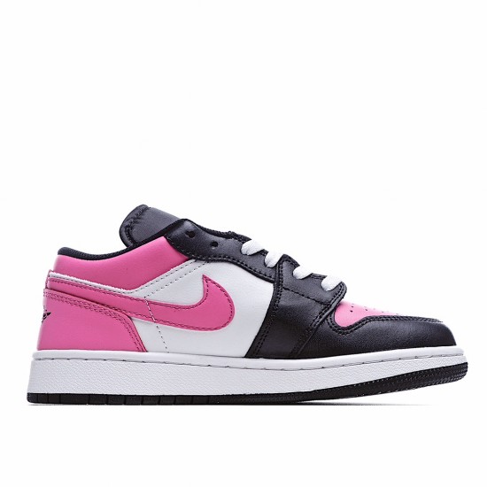 Air Jordan 1 Low Růžový Bílý Černá 554723 106 dámskés AJ1 teniska Jordan