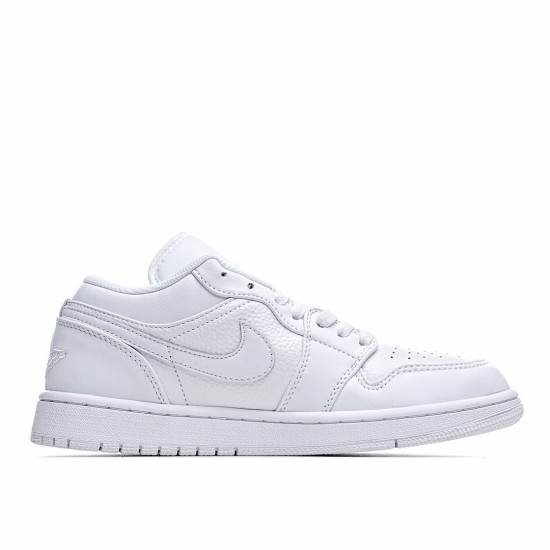 Air Jordan 1 Low Triple Bílý 2019 553558-111 Pánské a dámské běžné boty