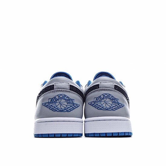 Air Jordan 1 Low Bílý Šedá Černá běžné boty AJ1 teniska 553558 103 Pánské a dámské Jordan