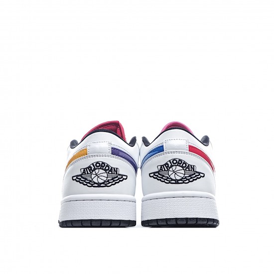 Air Jordan 1 Low Bílý Multi Bílý Žlutá běžecké boty CW7009 100 Pánské a dámské AJ1 teniska Jordan