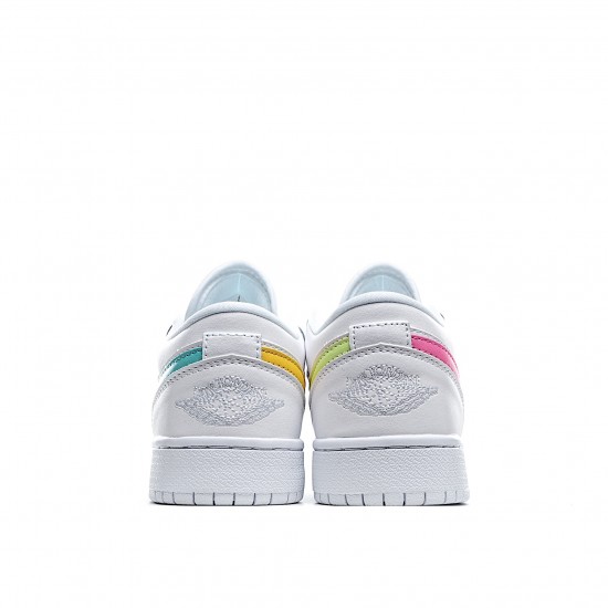 Air Jordan 1 Low Bílý Neon Jordan CW7035 100 dámskés AJ1 teniska běžecké boty