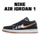 Air Jordan 1 Low Černá Zlato běžecké boty 554723 032 Pánské a dámské AJ1 teniska jordan