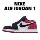 Air Jordan 1 Low Černá Toe 553560-116 Pánské a dámské běžné boty