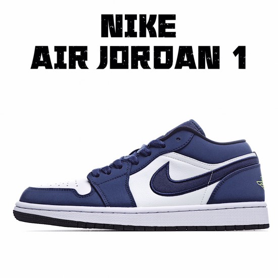 Air Jordan 1 Low Modrý Bílý běžecké boty 553558 405 Pánské a dámské AJ1 teniska Jordan