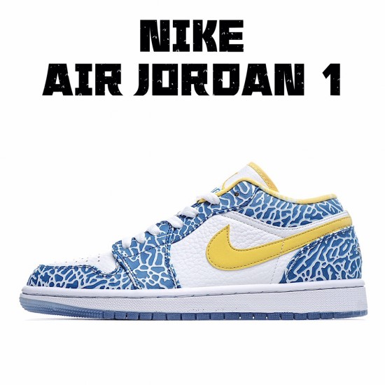 Air Jordan 1 Low Modrý Žlutá Bílý běžecké boty 309192 172 AJ1 teniska Pánské a dámské Jordan