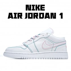 Air Jordan 1 Low GS Růžový běžecké boty AJ1 teniska 554723 101 dámskés Jordan 