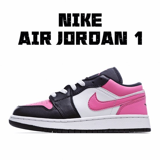 Air Jordan 1 Low Růžový Bílý Černá 554723 106 dámskés AJ1 teniska Jordan