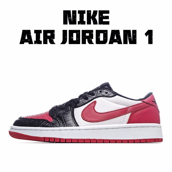 Air Jordan 1 Low Červené Bílý Černá CW0192-200 Pánské a dámské běžné boty