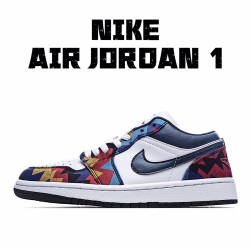 Air Jordan 1 Low Sweater běžecké boty CZ6491 142 Bílý Modrý Pánské a dámské AJ1 teniska Jordan 