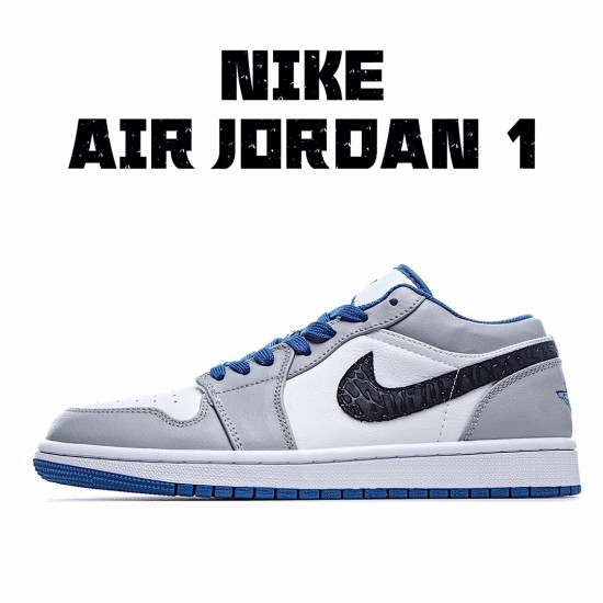 Air Jordan 1 Low Bílý Šedá Černá běžné boty AJ1 teniska 553558 103 Pánské a dámské Jordan