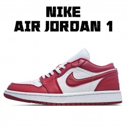 Air Jordan 1 Low Whtie Červené běžecké boty 553558 611 Pánské a dámské AJ1 teniska Jordan 