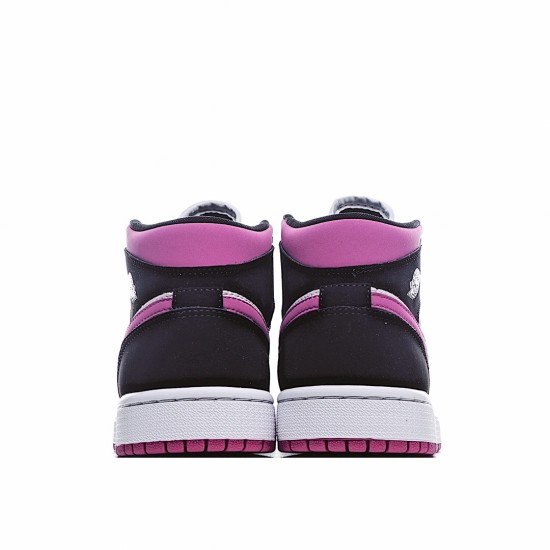 Air Jordan 1 Mid Magenta Bílý Černá Růžový Jordan BQ6472 005 Pánské a dámské AJ1 teniska