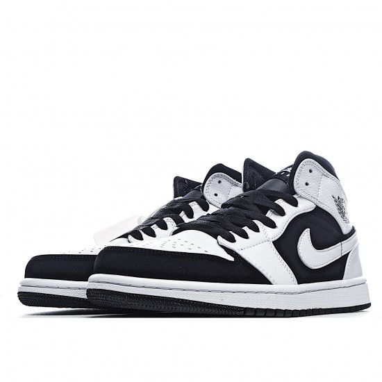 Air Jordan 1 Mid Tuxedo Černá Bílý 554724 113 AJ1 teniska Pánské a dámské Jordan