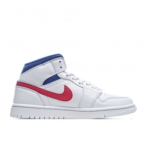 Air Jordan 1 Mid USA Bílý Modrý Červené BQ6472 164 AJ1 teniska Pánské a dámské Jordan