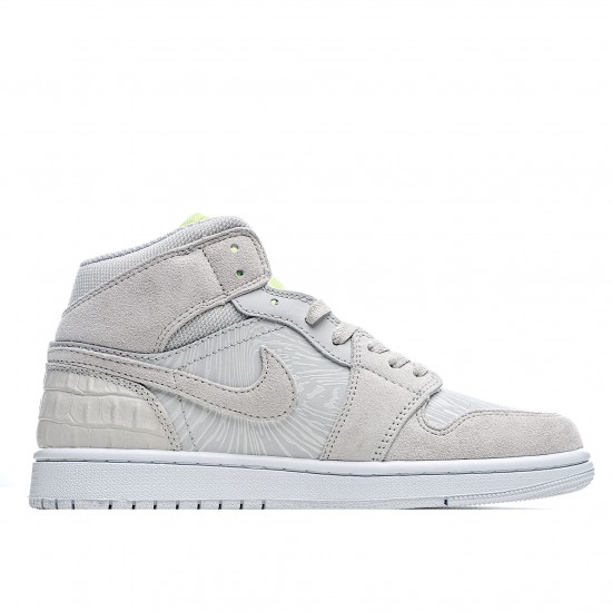 Air Jordan 1 Mid Vast Šedá Ghost Zelená CV3018 001 AJ1 teniska Pánské a dámské Zelená Šedá Jordan