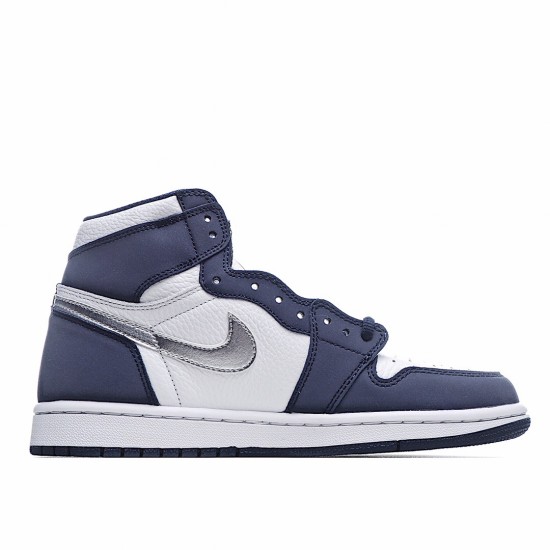 Air Jordan 1 Mid night námořnictvo DC1788 100 AJ1 teniska Pánské a dámské Modrý Bílý stříbrný Jordan