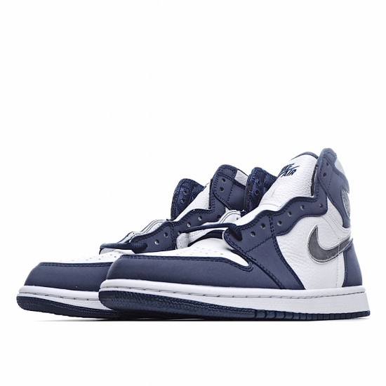 Air Jordan 1 Mid night námořnictvo DC1788 100 AJ1 teniska Pánské a dámské Modrý Bílý stříbrný Jordan