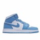 Air Jordan 1 Retro Mid UNC Modrý Bílý 554724-106 Pánské a dámské AJ1 teniska Jordan