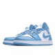 Air Jordan 1 Retro Mid UNC Modrý Bílý 554724-106 Pánské a dámské AJ1 teniska Jordan