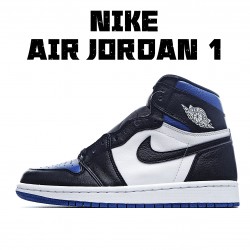 Air Jordan 1 Game Royal 555088 041 AJ1 teniska Černá Modrý Bílý Pánskés Jordan 