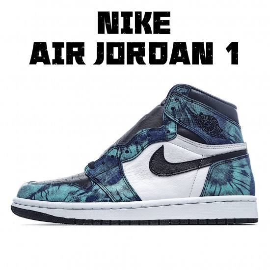 Air Jordan 1 High OG Tie Dye Modrý Černá Jordan CD0461 100 AJ1 teniska Pánskés