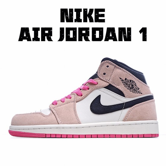 Air Jordan 1 Mid Crimson Tint 852542 801 Pánské a dámské AJ1 teniska Růžový Bílý Černá Jordan