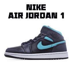 Air Jordan 1 Mid Šedá Aqua 554724 063 AJ1 teniska Pánské a dámské Jordan 