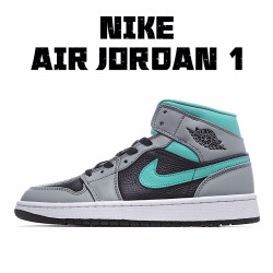 Air Jordan 1 Mid Šedá Aqua 554724 063 Šedá Zelená Pánské a dámské AJ1 teniska Jordan 