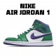 Air Jordan 1 Mid Hulk Zelená Bílý Nachový Jordan 554724 300 AJ1 teniska Pánské a dámské