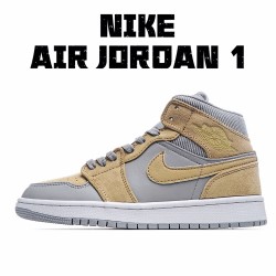 Air Jordan 1 Mid Mixed Textures Žlutá Jordan DA4666 001 AJ1 teniska Pánské a dámské Šedá Žlutá 