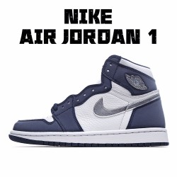 Air Jordan 1 Mid night námořnictvo DC1788 100 AJ1 teniska Pánské a dámské Modrý Bílý stříbrný Jordan 