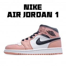 Air Jordan 1 Mid Růžový Quartz Jordan 555112 603 dámskés Růžový Černá Bílý 