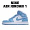 Air Jordan 1 Retro Mid UNC Modrý Bílý 554724-106 Pánské a dámské AJ1 teniska Jordan 