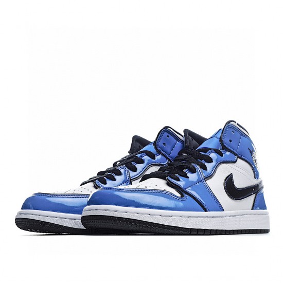 Air Jordan 1 Mid Modrý Bílý Černá DD6834-402 Pánské a dámské AJ1 teniska Jordan