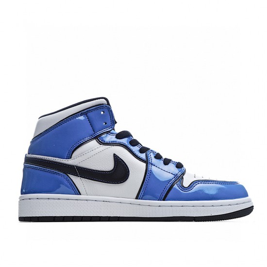 Air Jordan 1 Mid Modrý Bílý Černá DD6834-402 Pánské a dámské AJ1 teniska Jordan