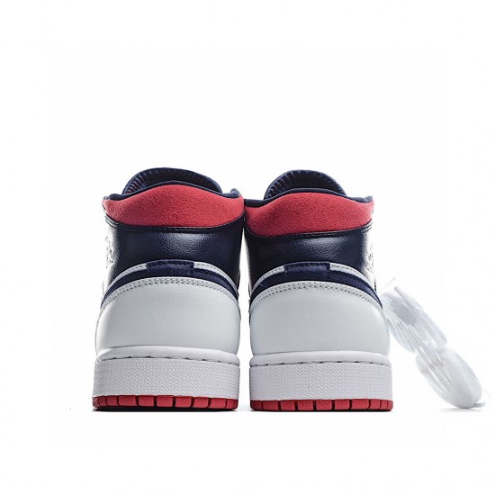 Air Jordan 1 Mid SE USA Červené Bílý Modrý 852542-104 Pánské a dámské AJ1 teniska Jordan