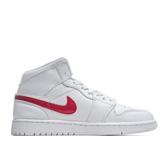 Air Jordan 1 Mid Bílý University Červené BQ6472-106 Pánské a dámské AJ1 teniska Jordan