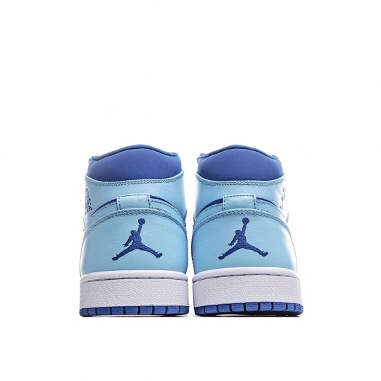 Air Jordan 1 Retro Mid Team Royal Ice Modrý 554724-400 Pánské a dámské AJ1 teniska Jordan