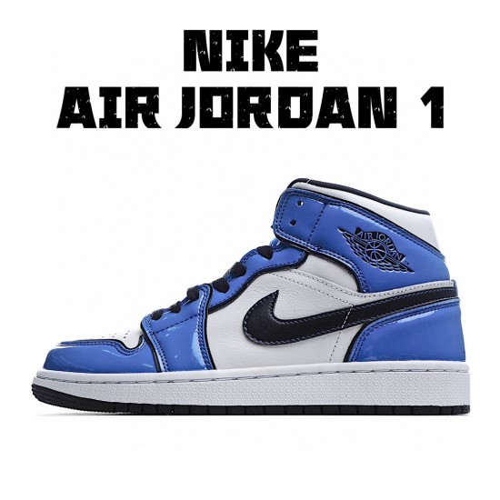 Air Jordan 1 Mid Modrý Bílý Černá DD6834-402 Pánské a dámské AJ1 teniska Jordan