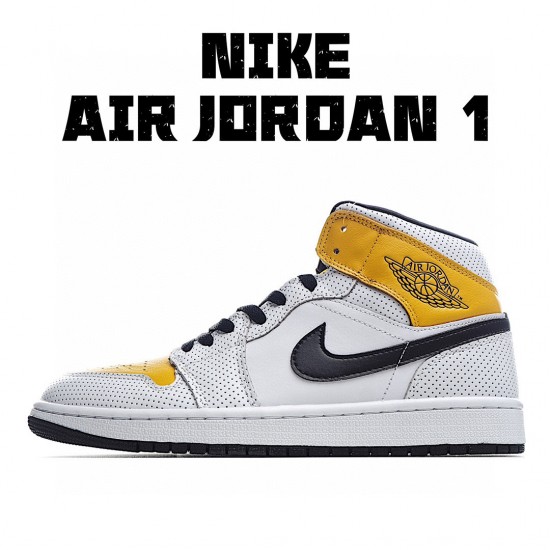 Air Jordan 1 Mid Žlutá Bílý Černá BQ6472-107 Pánské a dámské AJ1 teniska Jordan